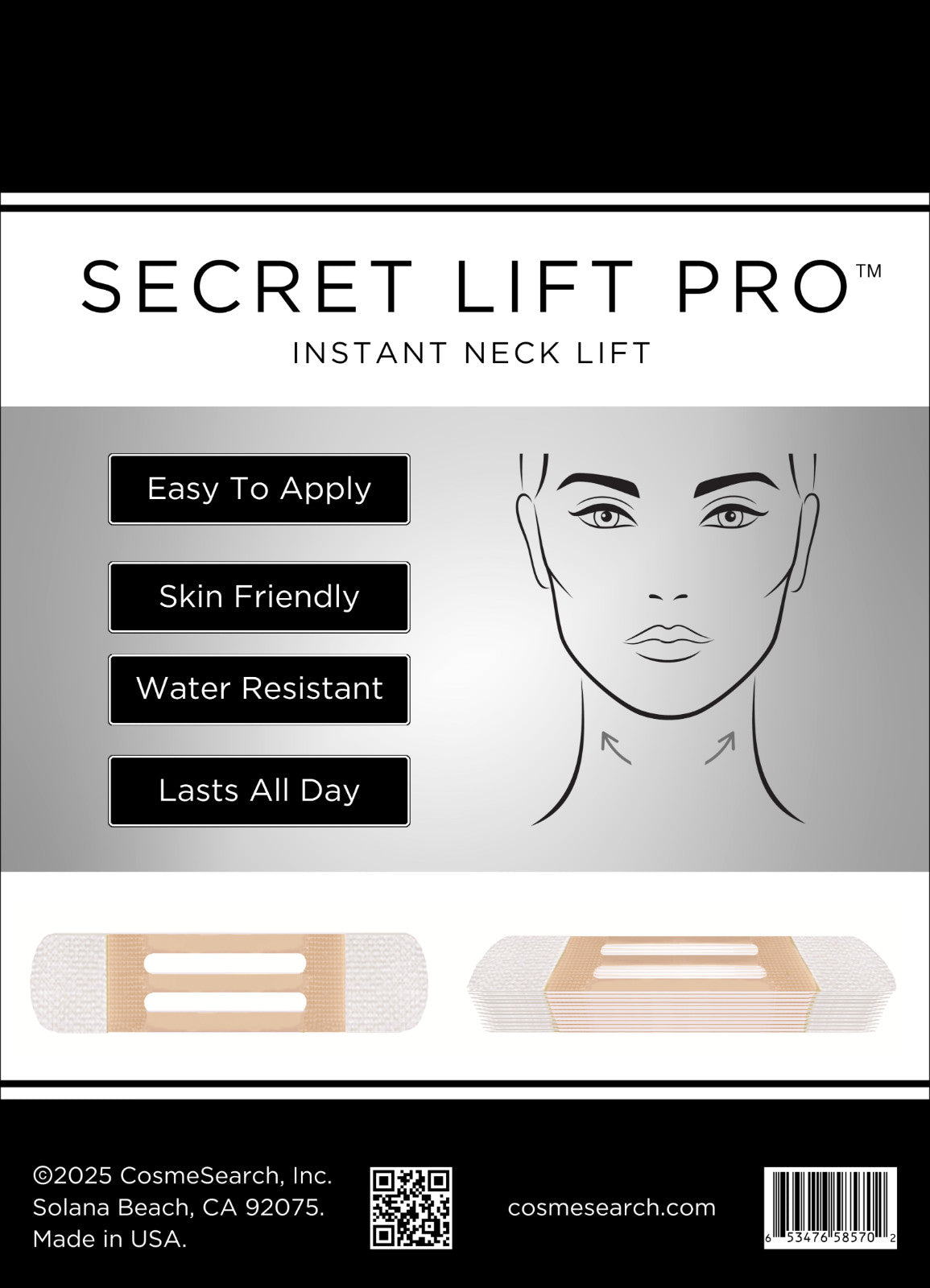 **3 Pack Special** Ultra Secret Lift Pro - Instant Neck Lift Pre-Assembled